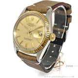 Rolex Datejust 1601 Champagne Linen Dial Vintage Watch (1977)