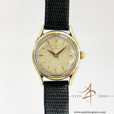 Omega Honeycomb Dial Gold Cap Vintage Watch