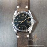 Rolex Oyster Perpetual Date 1500 Black Vintage Watch (1975)