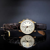 Breitling Vintage Chronograph 18K Gold Winding Watch