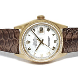 Rolex Oyster Datejust 16018 White Roman Dial 18k Vintage Watch (1978)
