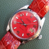 RED Rolex Oysterdate Precision 6694 Vintage Watch (1974)