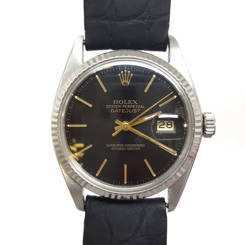 Rolex Black Oyster Perpetual Datejust 16014 Vintage Watch (1978) - 67/X