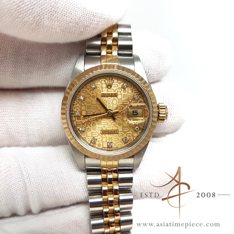Ladies Rolex Datejust 69173 Diamond Computer Dial Vintage Watch