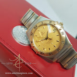 Omega Constellation Chronometer Date Gold Steel Watch