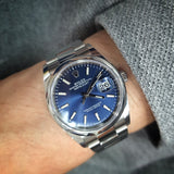Rolex Datejust 36 Sunray Blue Dial Oystersteel 2020 Full Set