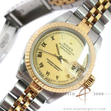 Rolex Ladies Datejust 69173 Gold Roman Dial (1991)