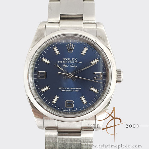Rolex Oyster Perpetual Air-King 114200 Blue Sunburst Dial