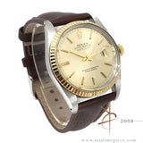 Rolex Datejust 16013 Champagne Dial Fluted Bezel Vintage Watch (1981)