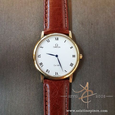 Omega De Ville 18k Gold Roman Vintage Watch