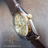 Rolex Datejust Tapestry Gold Dial Vintage Watch (1984)