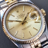 Rolex Oyster Perpetual Datejust 16233 Tapestry Gold Dial (1990)