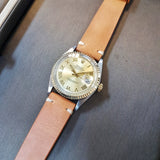 Rolex Datejust 1601 Custom Champagne Roman Dial Vintage Watch (1975)