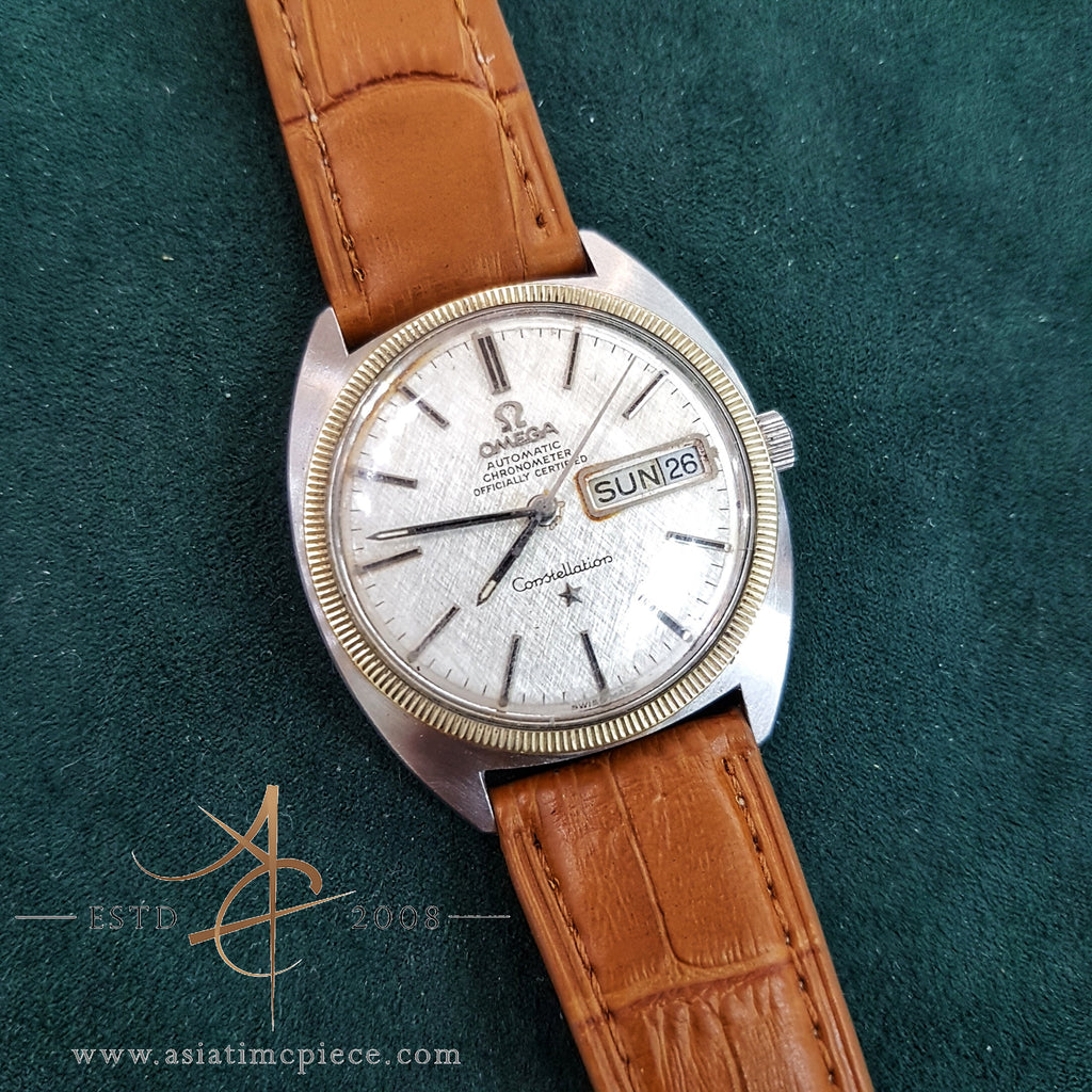 Omega constellation outlet linen dial