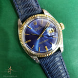 Rolex Datejust 1601 Custom Blue Dial Vintage Watch (1979)