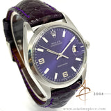 Rolex Precision 6694 Custom Sunburst Purple Dial Vintage Watch (1962)