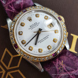 Rolex Datejust 16013 Diamond Dial Vintage Watch (1978)