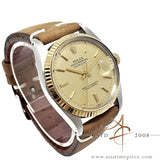 Rolex Datejust 16013 Champagne Linen Dial Vintage Watch (1985)