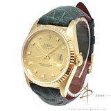 Rolex Datejust 16238 Champagne Diamond Dial in 18K Gold (1990)