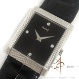 Piaget Ref 9151 18K White Gold Onyx Diamond Dial
