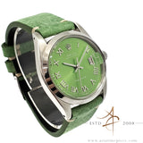 Rolex Precision 6694 Custom Green Sunburst Roman Dial Vintage Watch (1963)