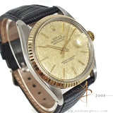 Rolex Datejust 16013 Champagne Linen Dial Vintage Watch (1982)