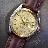 Rolex Datejust 16013 Linen Dial Vintage Watch (1979)