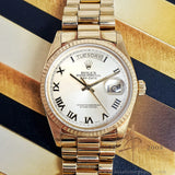 Rolex 18038 Day-Date President 18K Gold Champagne Roman Dial (1986)