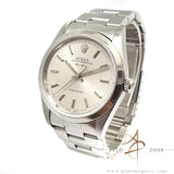 Rolex Air King Precision Ref 14000 Silver Dial No Pin Hole (Year 1999)
