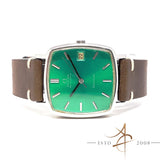 Omega Vintage Geneve Custom Green Sunburst Dial Automatic