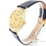Longines Vintage 14K Gold Mechanical Winding Textile Dial