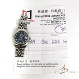 Rolex Midsize Datejust Ref 68274 Sunburst Blue Diamond Dial (Year 1996)
