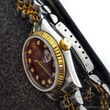 Rolex 68273 Red Dial Diamond Vintage Watch (Year 1993)