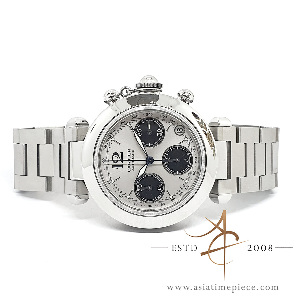 Cartier Pasha W31048M7 2412 Panda Dial Chronograph Automatic 2005