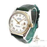 Rolex Datejust 16013 Custom White Roman Dial Vintage Watch (1986)