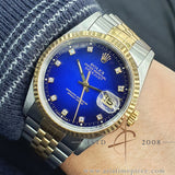 Rolex Datejust 16233 Diamond Blue Vignette Dial (1991)