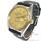 Rolex Datejust 1601 Champagne Linen Dial Vintage Watch (1973)