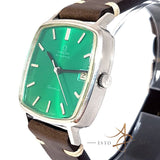 Omega Vintage Geneve Custom Green Sunburst Dial Automatic