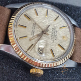 Rolex Datejust 16013 Champagne Linen Dial Vintage Watch (Year 1980)