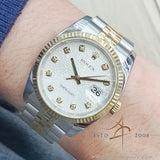 Rolex Datejust 36 Ref 116233 White Computer Diamond Dial