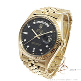 Rare Rolex Day Date 18038 President 18K Black Diamond Baguette Jubilee Vintage Watch (1963)