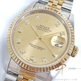 Rolex Datejust 16233 Diamond Champagne Dial (1995)