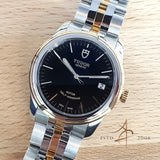 New Tudor Glamour Date 36 Black Dial in 18K Gold & Steel Full Set (2020)