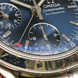 Omega Speedmaster Triple Date 35238000 Blue Dial Automatic Chronograph Watch