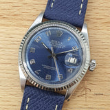 Rolex Datejust 1601 Custom Blue Arabic Dial Vintage Watch (1971)