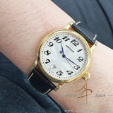 Mont Blanc Meisterstuck 7042 Quartz Silver Guilloche Dial Gold Plated