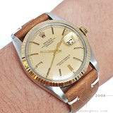 Rolex Datejust 1601 Rare Matte Gold Dial Vintage Watch (1978)