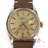 Rolex Datejust 16013 Champagne Linen Dial Vintage Watch (Year 1980)
