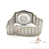 Omega Constellation Chronometer Quartz Diamond Bezel Roman Dial 32.5mm