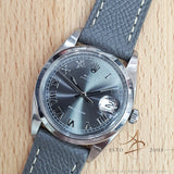 Rolex Precision 6694 Custom Grey Roman Dial Vintage Watch (1960)